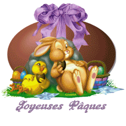 Gif animé joyeuses Pâques lapin